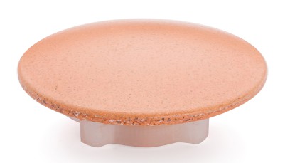 Vkládací krytka výpusti 65 mm - okrová, bez dekoru, lak mat
