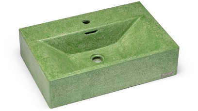 Umyvadlo 60 cm PYXIS BASIC s přepadem, s otvorem pro baterii - SPLASH, zelená, lak mat