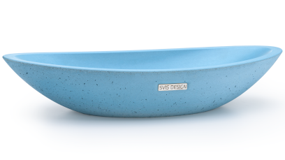 Umyvadlo 60 cm ORION BASIC - střední kobaltově modrá, bez dekoru, lak mat